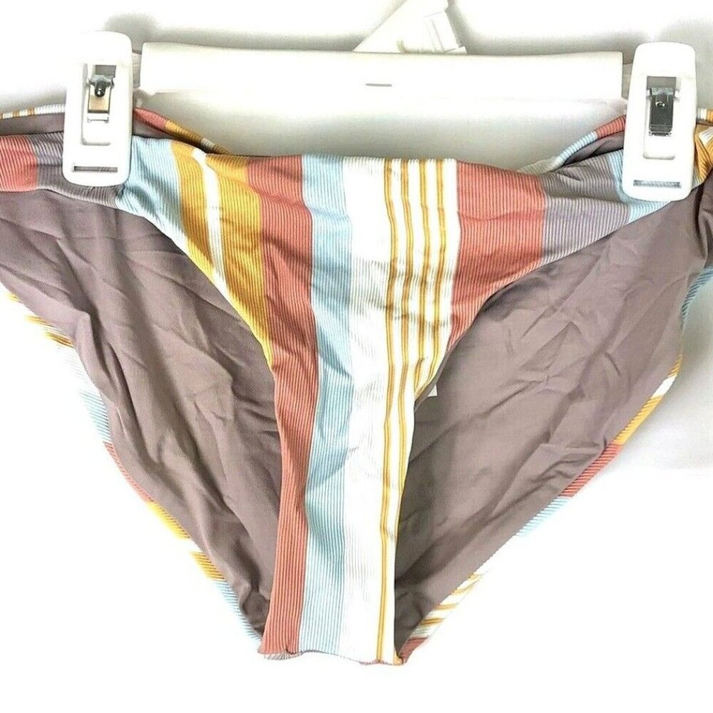 Vitamin A, Women’s Hipster Bikini Bottom, Striped, Size Extra Large